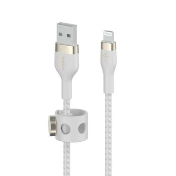 BELKIN BOOSTCHARGE LTG TO USB-A BRAIDED SILICONE CABLE 1M WHITE CABL (CAA010BT1MWH)
