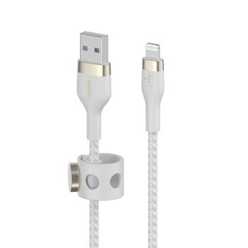 BELKIN PRO FLEX LIGHTNING/ USB-A SILICO USB-A SILICONE CABLE APPLE CERTI CABL (CAA010BT2MWH)