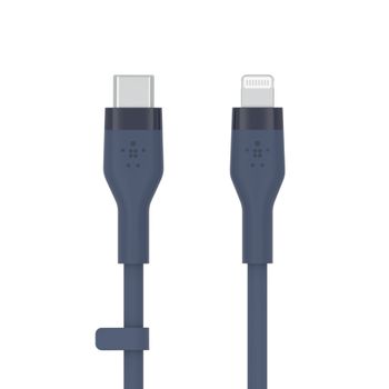 BELKIN BOOST CHARGE LIGHTNING TO USB-C SILICONE CABLE 2M BLUE CABL (CAA009BT2MBL)