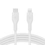 BELKIN BOOST CHARGE LIGHTNING TO USB-C SILICONE CABLE 3M WHITE CABL (CAA009BT3MWH)