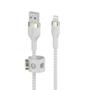 BELKIN BOOSTCHARGE LTG TO USB-A BRAIDED SILICONE CABLE 3M WHITE (CAA010BT3MWH)