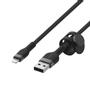 BELKIN BOOSTCHARGE LTG TO USB-A BRAIDED SILICONE CABLE 3M BLACK CABL (CAA010BT3MBK)