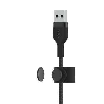 BELKIN BOOSTCHARGE LTG TO USB-A BRAIDED SILICONE CABLE 1M BLACK CABL (CAA010BT1MBK)