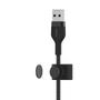 BELKIN BOOSTCHARGE LTG TO USB-A BRAIDED SILICONE CABLE 1M BLACK CABL (CAA010BT1MBK)