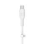 BELKIN BOOST CHARGE LIGHTNING TO USB-C SILICONE CABLE 3M WHITE CABL (CAA009BT3MWH)