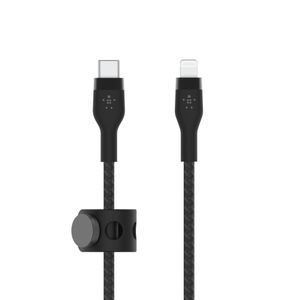 BELKIN BOOSTCHARGE LTG TO USB-C BRAIDED SILICONE CABLE 1M BLACK CABL (CAA011BT1MBK)