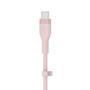 BELKIN BOOST CHARGE LIGHTNING TO USB-C SILICONE CABLE 3M PINK CABL (CAA009BT3MPK)