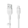 BELKIN BELKIN BOOST CHARGE LIGHTNING TO USB-A SILICONE CABLE 2M WHITE CABL (CAA008BT2MWH)