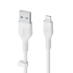 BELKIN BELKIN BOOST CHARGE LIGHTNING TO USB-A SILICONE CABLE 3M WHITE CABL (CAA008BT3MWH)