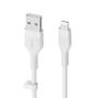 BELKIN BOOST CHARGE LIGHTNING TO USB-A SILICONE CABLE 1M WHITE CABL (CAA008BT1MWH)