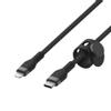 BELKIN BOOSTCHARGE LTG TO USB-C BRAIDED SILICONE CABLE 1M BLACK CABL (CAA011BT1MBK)
