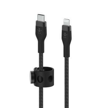 BELKIN BOOSTCHARGE LTG TO USB-C BRAIDED SILICONE CABLE 2M BLACK CABL (CAA011BT2MBK)
