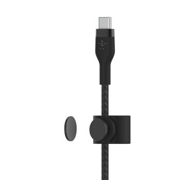 BELKIN BOOSTCHARGE USB-C TO C 2.0 BRAIDED SILICONE 3M BLACK CABL (CAB011BT3MBK)