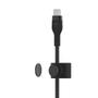 BELKIN BOOSTCHARGE USB-C TO C 2.0 BRAIDED SILICONE 2M BLACK (CAB011BT2MBK)
