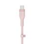 BELKIN BOOSTCHARGE USB-C TO C 2.0 SILICONE CABLE 2M PINK (CAB009BT2MPK)