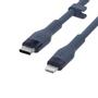 BELKIN BOOST CHARGE LIGHTNING TO USB-C SILICONE CABLE 1M BLUE CABL (CAA009BT1MBL)