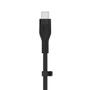 BELKIN BOOST CHARGE LIGHTNING TO USB-C SILICONE CABLE 1M BLACK CABL (CAA009BT1MBK)