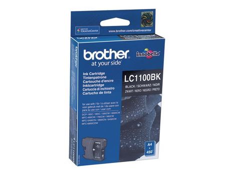 BROTHER LC-1100 ink cartridge black standard capacity 9.5ml 450 pages 1-pack (LC1100BK)