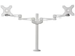KENSON Monitor arm twin pole 7260w white