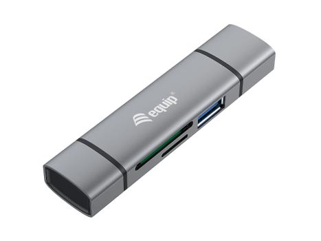 EQUIP Card Reader With Usb 3.0 Hub, (245460)