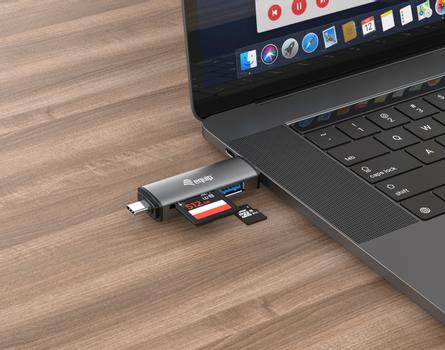 EQUIP Card Reader With Usb 3.0 Hub, (245460)