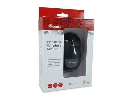 EQUIP Comfort Wireless Mouse, Black (245111)