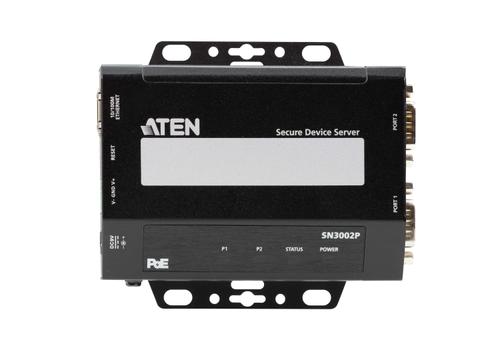 ATEN 2-Port RS-232 Secure Device Server over Ethernet Transmission PoE (SN3002P-AX)
