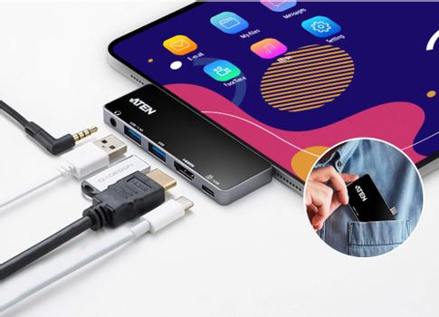 ATEN USB-C Travel Dock 5 in 1 with Power Pass Through– PD92W (UH3238-AT)