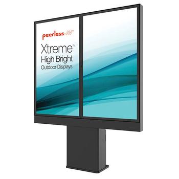 PEERLESS Portrait Digital Signage Board Kiosk including Dual 55inch Xtreme High Bright Display (KOF555-2XHB-EUK)