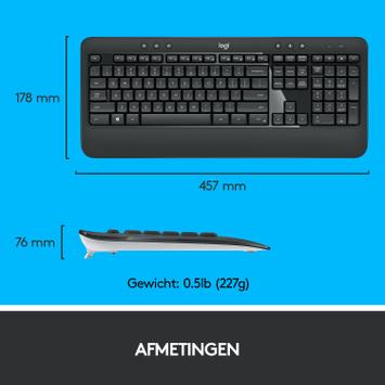 Logitech MK540 Advanced - tastatur- og mussett - QWERTY - US International Inn-enhet (920-008685)