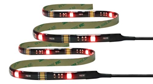DELTACO LED strip, 2x50cm, 12 different colors, RGB, remote control, USB (GAM-114)