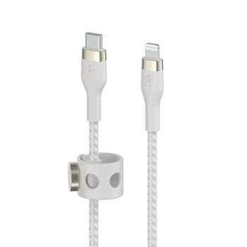 BELKIN BOOSTCHARGE LTG TO USB-C BRAIDED SILICONE CABLE 1M WHITE CABL (CAA011BT1MWH)