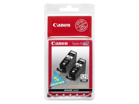 CANON PGI-525PG BK ink cartridge black standard capacity 2 x 19ml 2 x 339 pages 2-pack blister without alarm (4529B010)