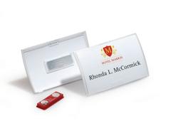 DURABLE Kongresmærke 54x90mm Clic Fold med magnet 10 ark