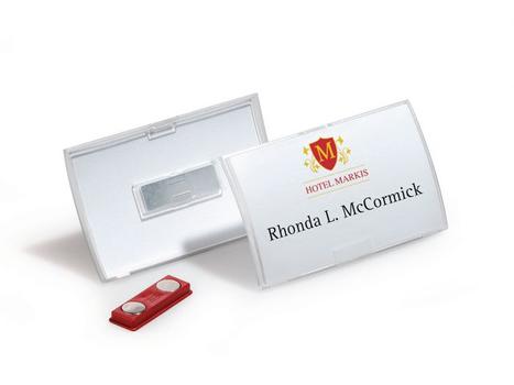 DURABLE Kongresmærke 54x90mm Clic Fold med magnet 10 ark (821519)