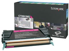 LEXMARK C736,  X736,  X738 toner cartridge magenta high capacity 10.000 pages 1-pack return program