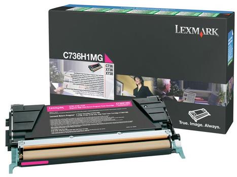 LEXMARK Magenta Return Program Print Cartridge High Yield (C736H1MG)