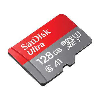 SANDISK Ultra 128GB microSDXC 120MB/s A1 Class 10 UHS-I + SD Adapter (SDSQUA4-128G-GN6MA)