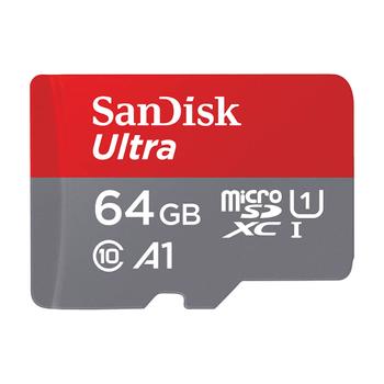 SANDISK k Ultra - Flash memory card (microSDXC to SD adapter included) - 64 GB - A1 / UHS-I U1 / Class10 - microSDXC UHS-I (SDSQUA4-064G-GN6TA)