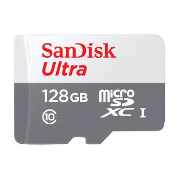SANDISK Ultra 128GB Class 10 100Mbs MicroSDXC Memory Card and Adapter (SDSQUNR-128G-GN6MN)