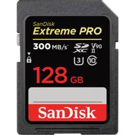SanDisk Extreme Pro 128GB SD-kort UHS-II, V90, 300MB/s lesehastighet, 260MB/s skrivehastighet