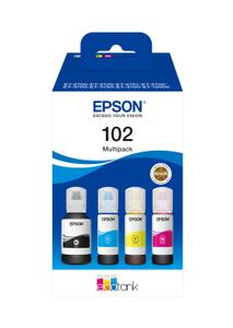 EPSON 102 EcoTank - 4-colour Multipack (Black Yellow Cyan Magenta) Ink - Blækpatron Cyan (C13T03R640)