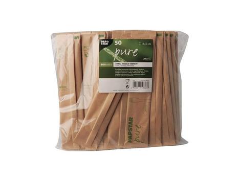 PAPSTAR Gaffel PURE tre 15,5cm enkeltpakket (50) (88006)