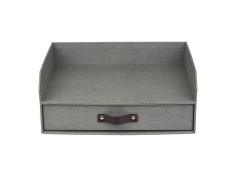 Bigso Box Brevkurv BIGSO Walter A4 m/skuff grå (8541C6449LEA648)