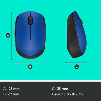 LOGITECH M171 Wireless Mouse BLUE (910-004640)