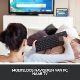 Logitech Wireless Touch Keyboard K400 Plus - tastatur - QWERTY - US International - svart Inn-enhet (920-007145)