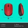 LOGITECH Wireless Mouse M171 Red (910-004641)