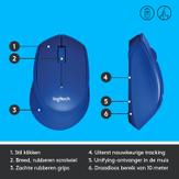 Logitech M330 SILENT PLUS - mus - 2.4 GHz - blå (910-004910)