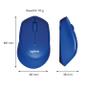 LOGITECH M330 SILENT PLUS Mouse 3 buttons wireless 2.4 GHz USB wireless receiver blue (910-004910)