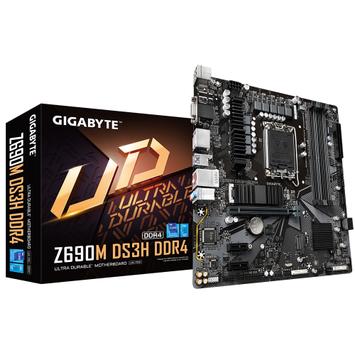 Gigabyte Z690M DS3H DDR4 mATX max 128GB RAM (4x DDR4 5333MHz), 2.5GbE LAN (Z690M DS3H DDR4)